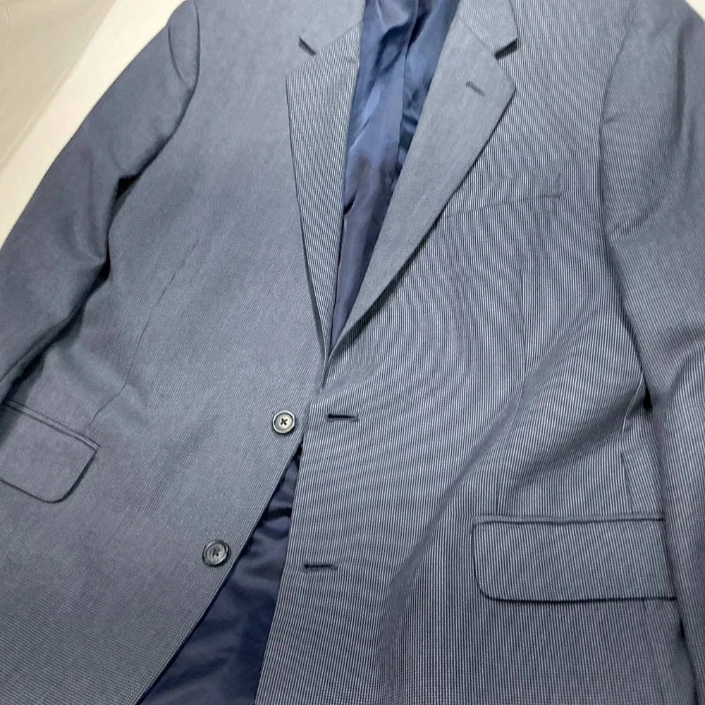 Croft & Barrow Men's 44L Blue‎ Patterned Classic Fit Blazer Sport Coat Jacket